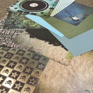 🎸 Rock & Roll Loose Scrapbook Paper Bundle